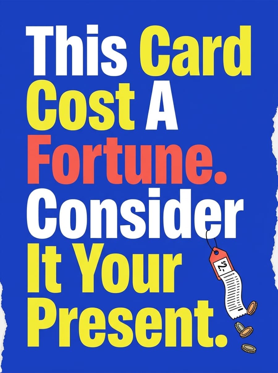 This Card Cost A Fortune Birthday Card: This Card Cost A Fortune. Consider It Your Present.