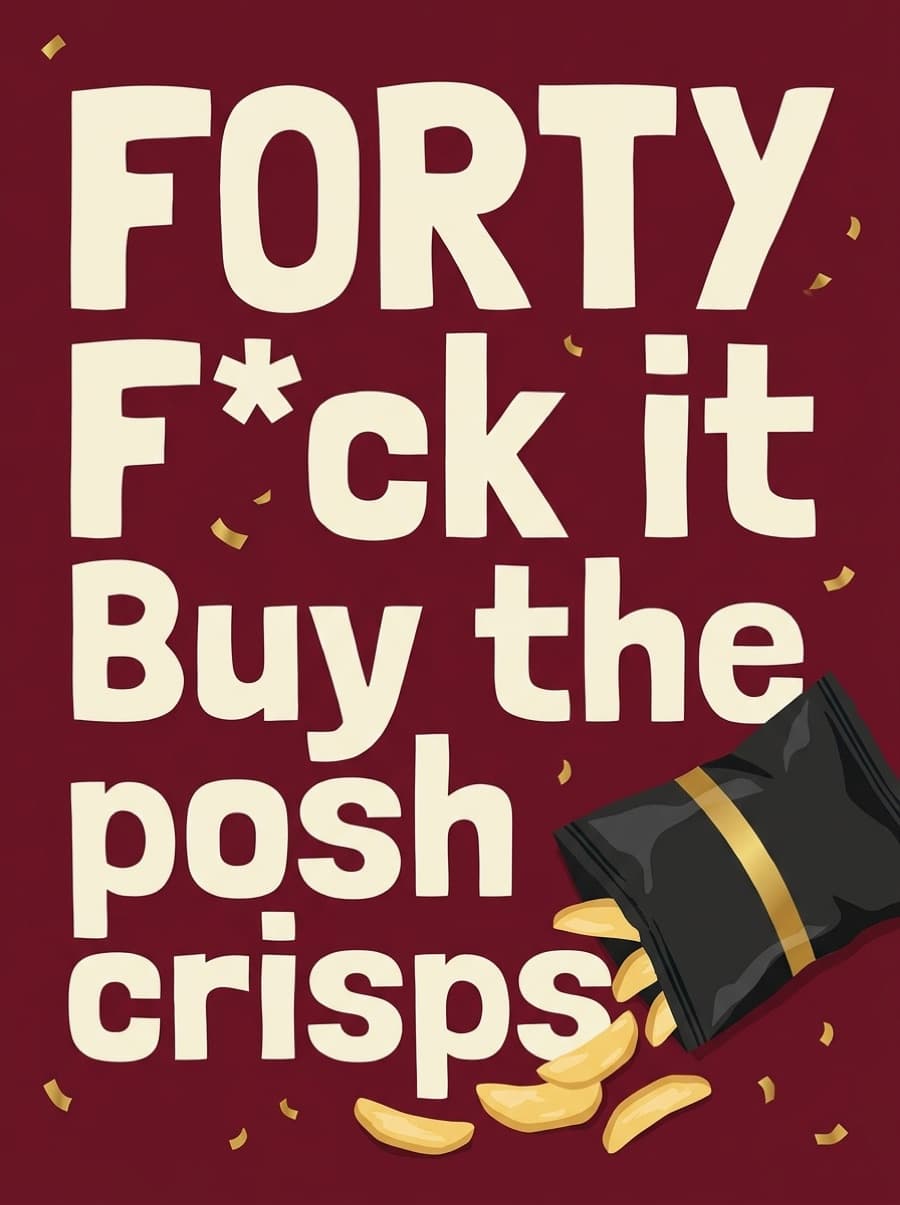 Posh Crisps 40th Birthday Card: FORTY F*ck it Buy the posh crisps