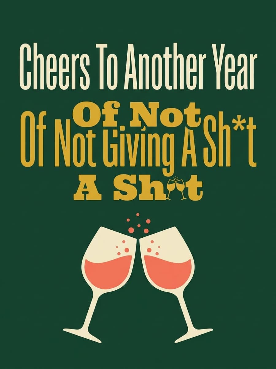 Another Year Of Not Giving A Sh*t Birthday Card: Cheers To Another Year Of Not Giving A Sh*t