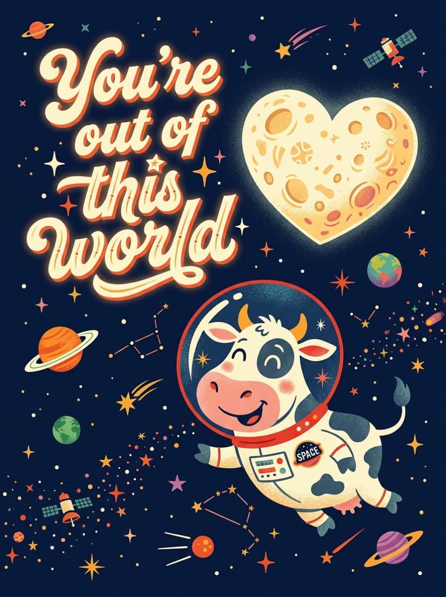 You're Out Of This World Love Card: You're out of this world