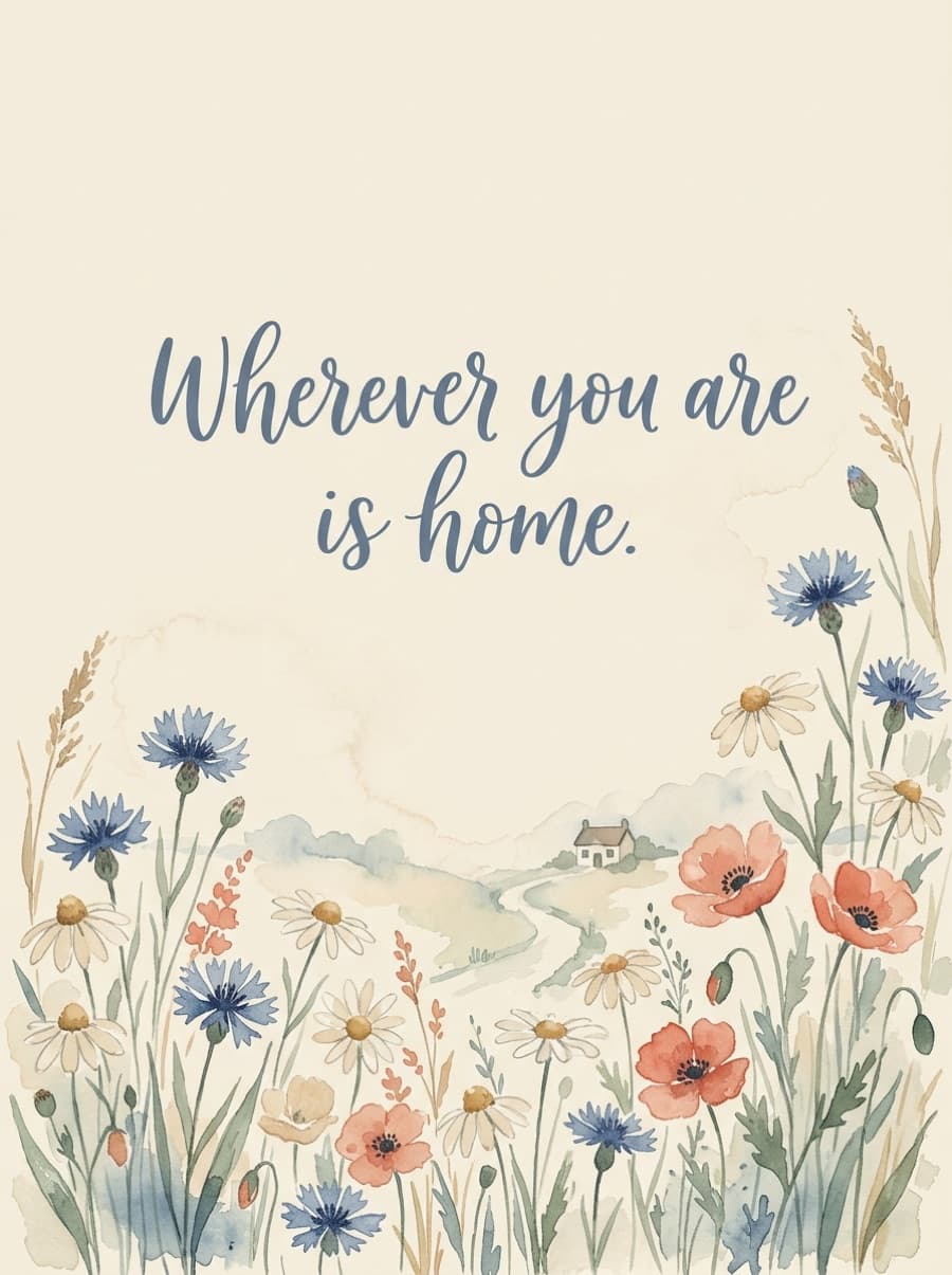 Wherever You Are Is Home Classic Love Card: Wherever you are is home.